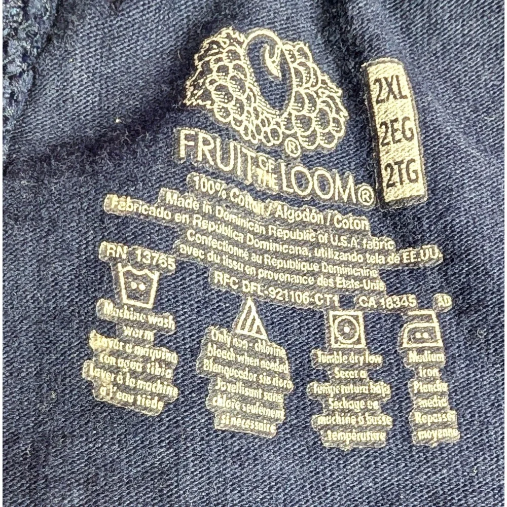 Vintage Fruit of the Loom Navy Blue Cotton Jersey Racquetball Shorts 2XL Y2K